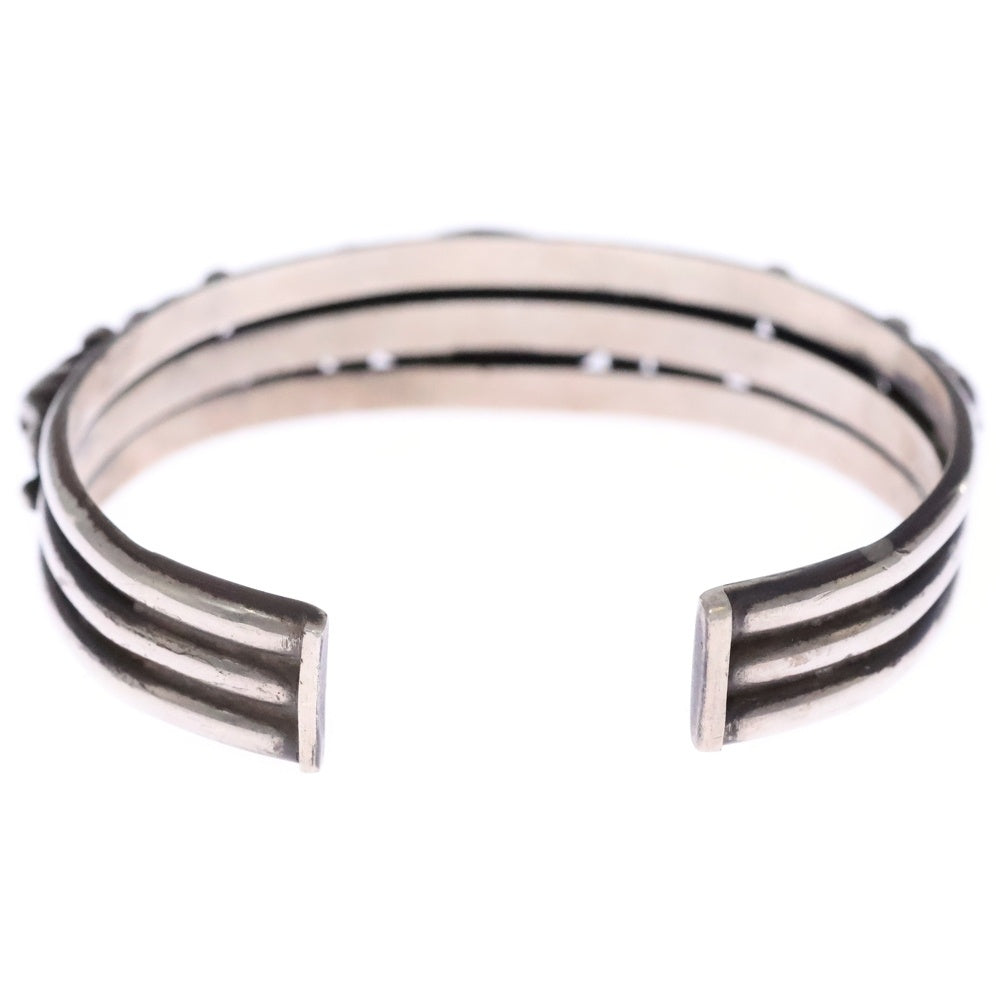 INDIAN JEWELRY(インディアンジュエリー) ナバホ族 Edison Sandy Smith エディソンサンディスミス スタンプワーク バングル