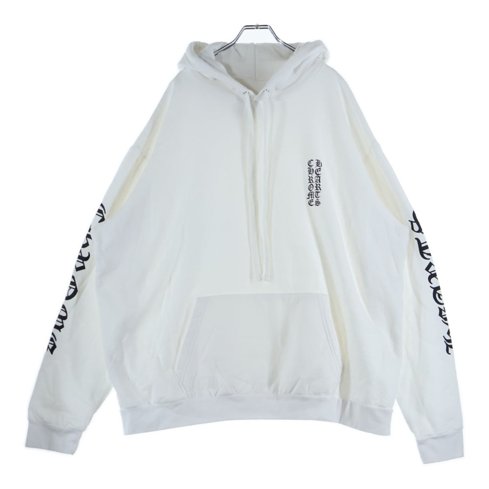CHROME HEARTS(クロムハーツ) SWTSHRT PLVR アームロゴ プルオーバースウェットパーカー フーディー ホワイト