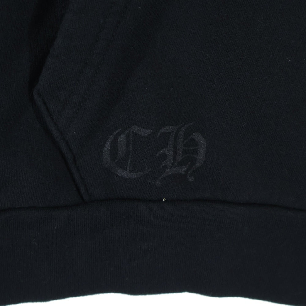 CHROME HEARTS(クロムハーツ) SWTSHRT HD ZIP アームロゴプリント ダガージップアップスウェットパーカー フーディー ブラック