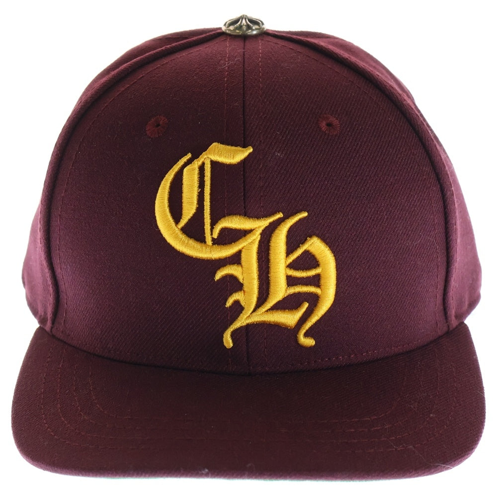 CHROME HEARTS(クロムハーツ) CH HAT CH刺繍ベースボール帽子 ボルドー