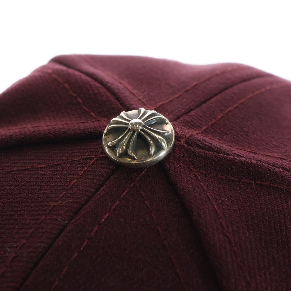 CHROME HEARTS(クロムハーツ) CH HAT CH刺繍ベースボール帽子 ボルドー