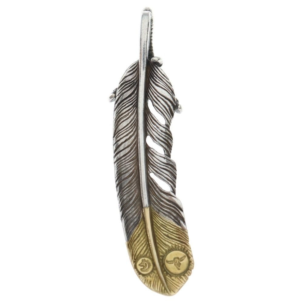 TADY & KING(タディアンドキング) 爪SVフェザー剣先K18 左向き L ネックレストップ シルバー/ゴールド