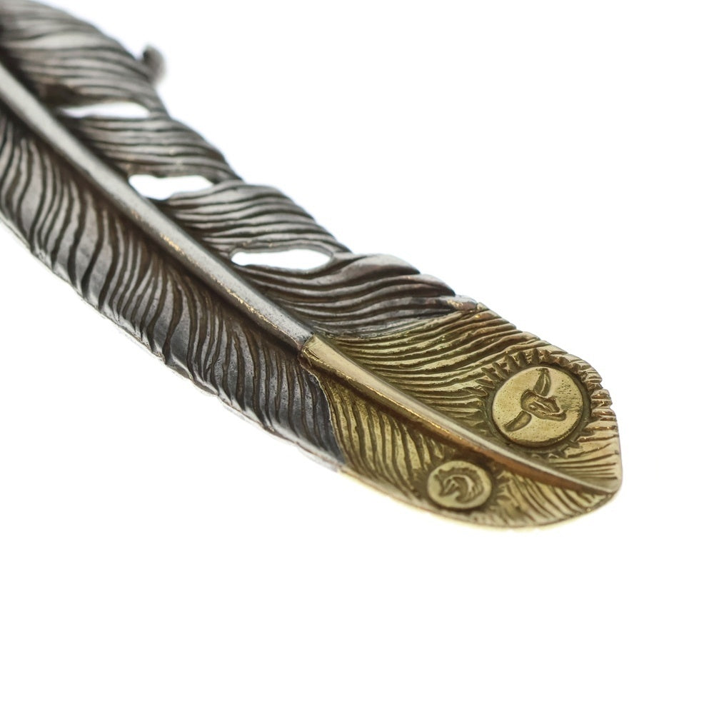 TADY & KING(タディアンドキング) 爪SVフェザー剣先K18 左向き L ネックレストップ シルバー/ゴールド