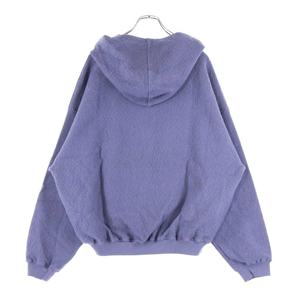 FFFPOSTALSERVICE(トリプルエフポスタルサービス) 25AW ROUND HEM CURVED ZIP-UP HOODIE ラウンドヘム カーブジップアップフーディーパーカー パープル