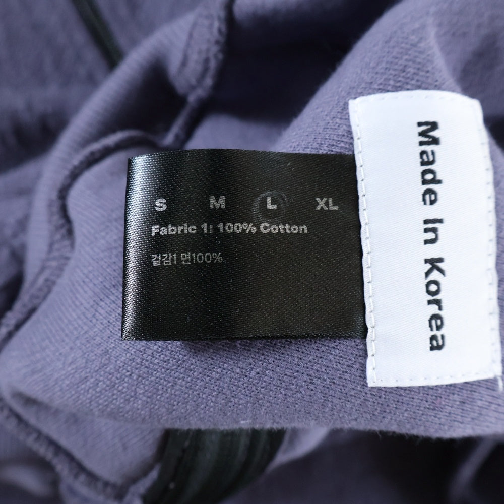FFFPOSTALSERVICE(トリプルエフポスタルサービス) 25AW ROUND HEM CURVED ZIP-UP HOODIE ラウンドヘム カーブジップアップフーディーパーカー パープル