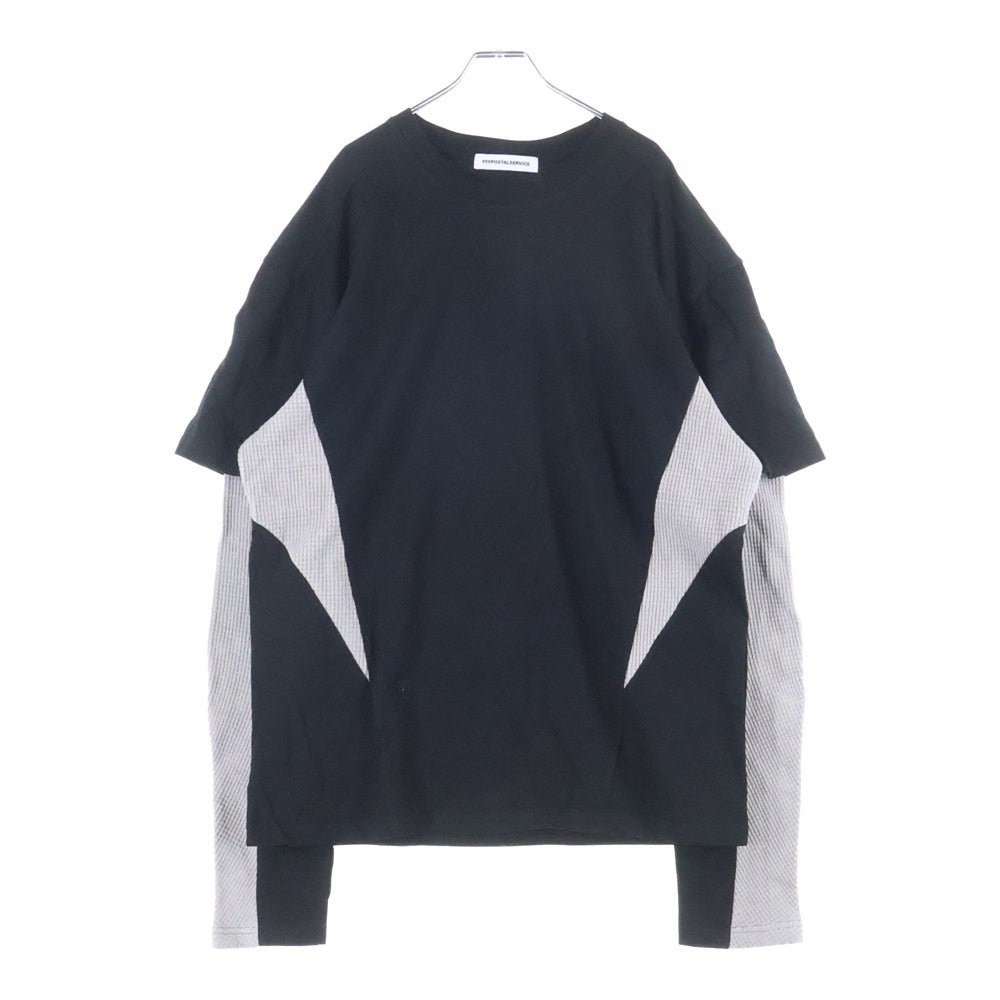 FFFPOSTALSERVICE(トリプルエフポスタルサービス) 25AW Diffraction Knit Layered L/S ディフラクションニットレイヤード長袖Tシャツ ブラック