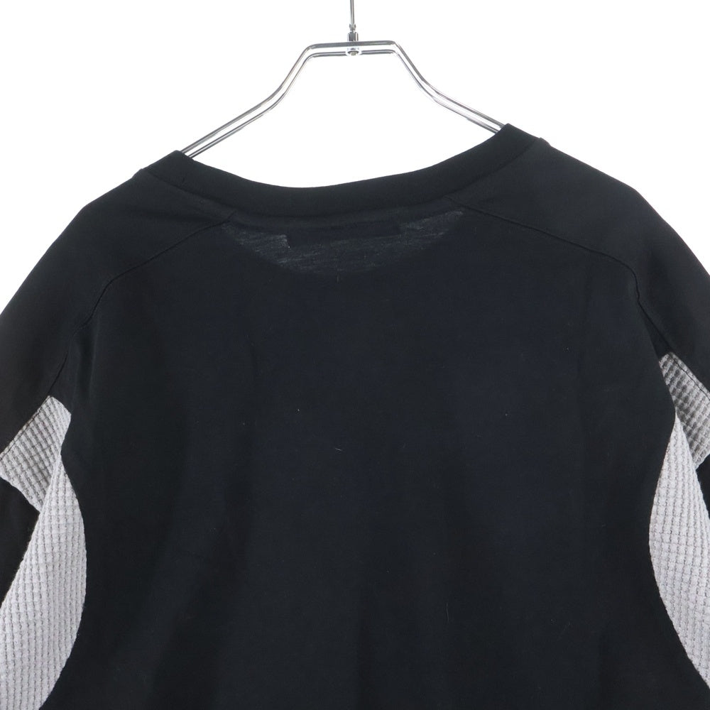 FFFPOSTALSERVICE(トリプルエフポスタルサービス) 25AW Diffraction Knit Layered L/S ディフラクションニットレイヤード長袖Tシャツ ブラック