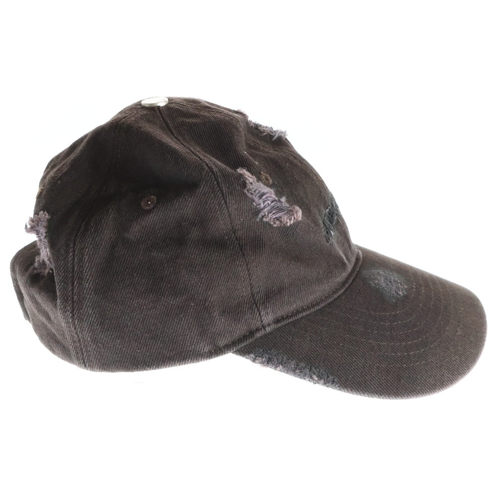 FFFPOSTALSERVICE(トリプルエフポスタルサービス) 25AW DIRECTOR DAMAGED DENIM CAP ディレクターダメージロゴキャップ 帽子 ブラウン