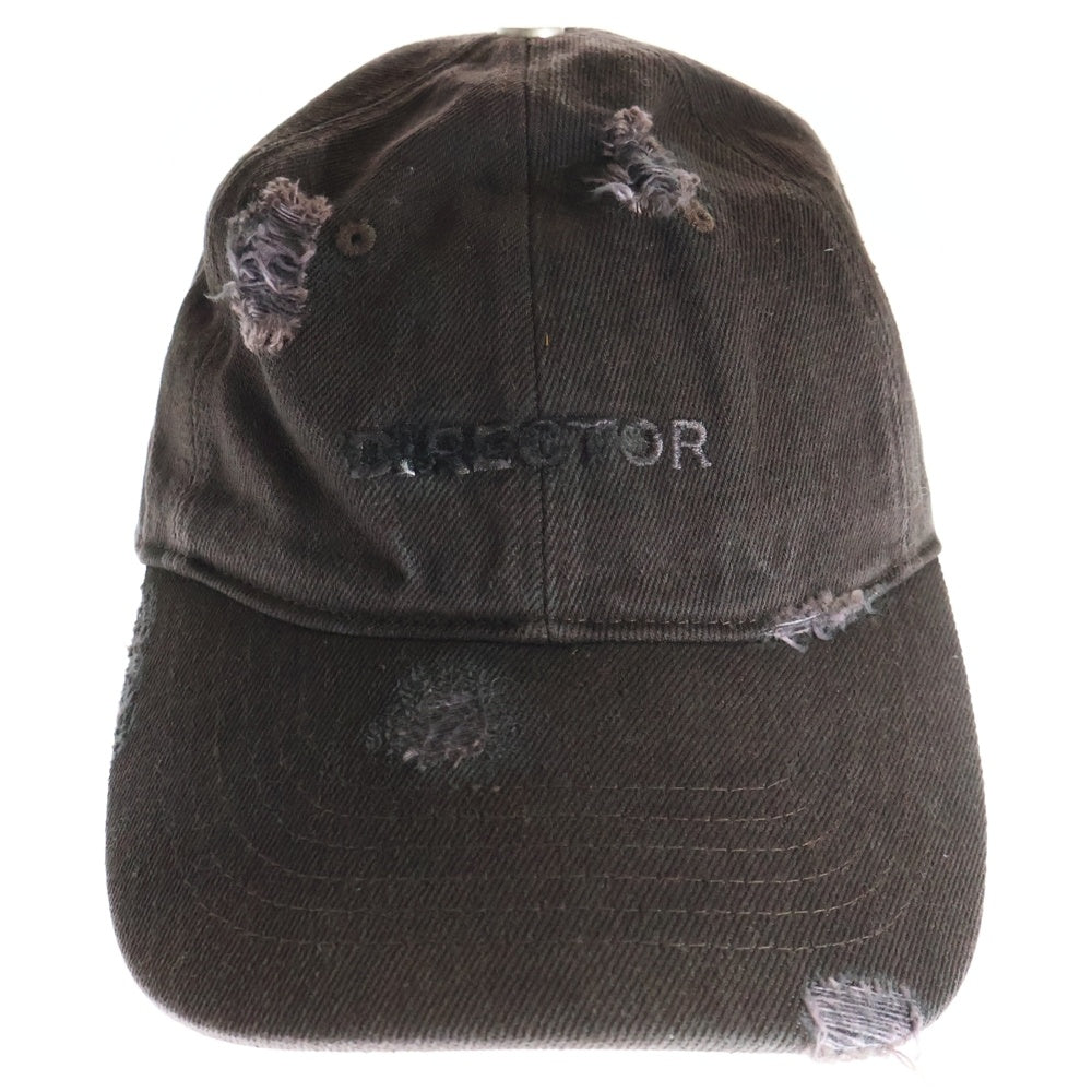 FFFPOSTALSERVICE(トリプルエフポスタルサービス) 25AW DIRECTOR DAMAGED DENIM CAP ディレクターダメージロゴキャップ 帽子 ブラウン