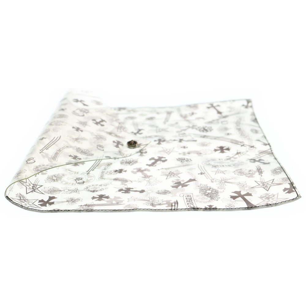 CHROME HEARTS(クロムハーツ) Clear Vinyl Pouch クリアビニールポーチ CHプリント クリアファイル クリア/ブラック