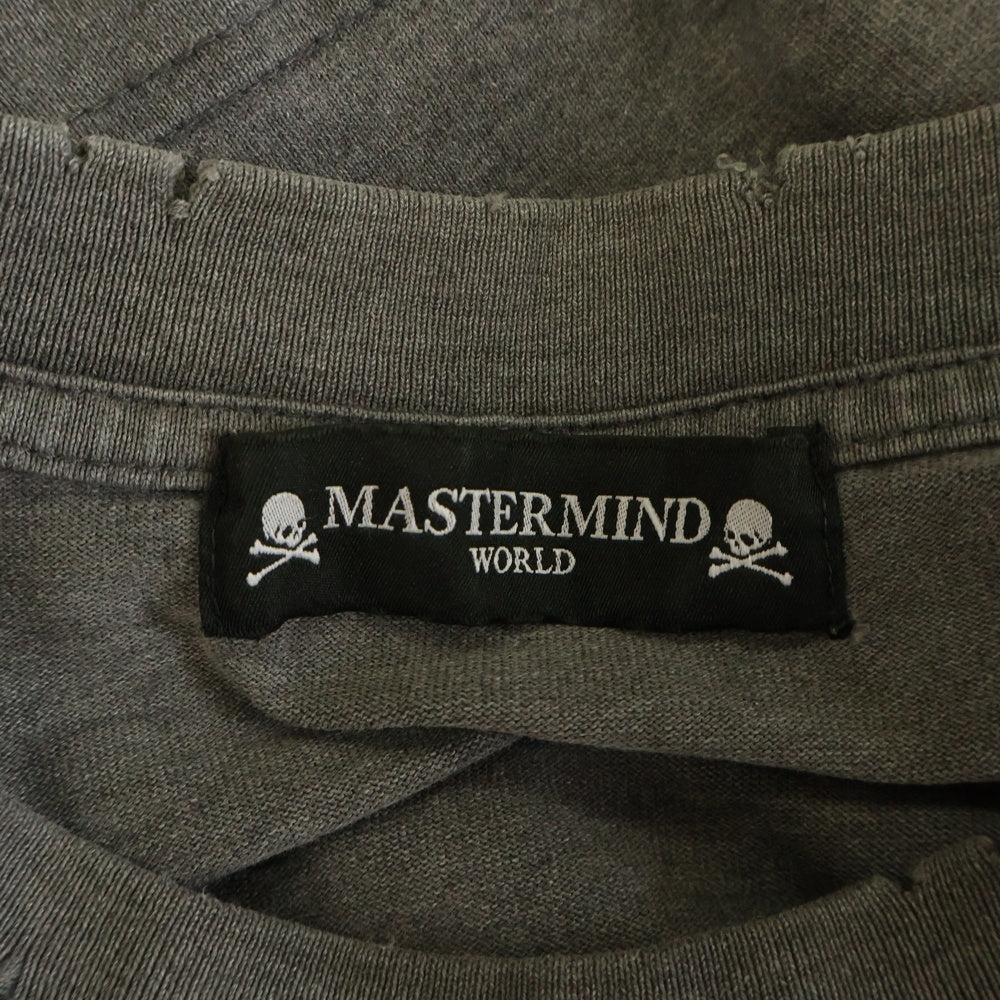 mastermind JAPAN(マスターマインドジャパン) 17AW ダメージ加工オーバーサイズプリント半袖Tシャツ MW17P01-TS048 グレー