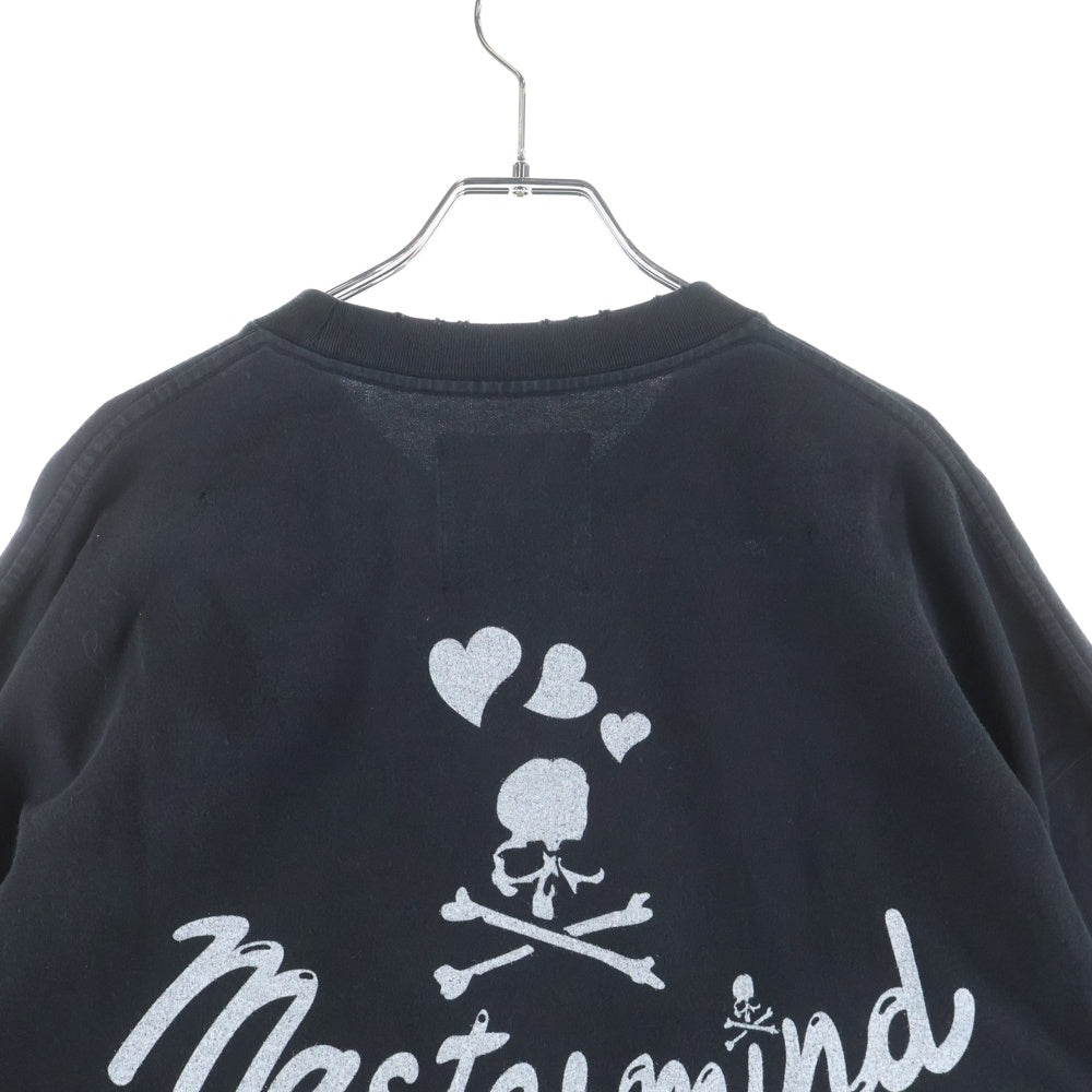 mastermind JAPAN(マスターマインドジャパン) 25AW WORLD×BETTY BOOP ワールド ベティブープ ボクシーフィットダメージ加工プリント長袖Tシャツ MW25C15-TS208 ブラック