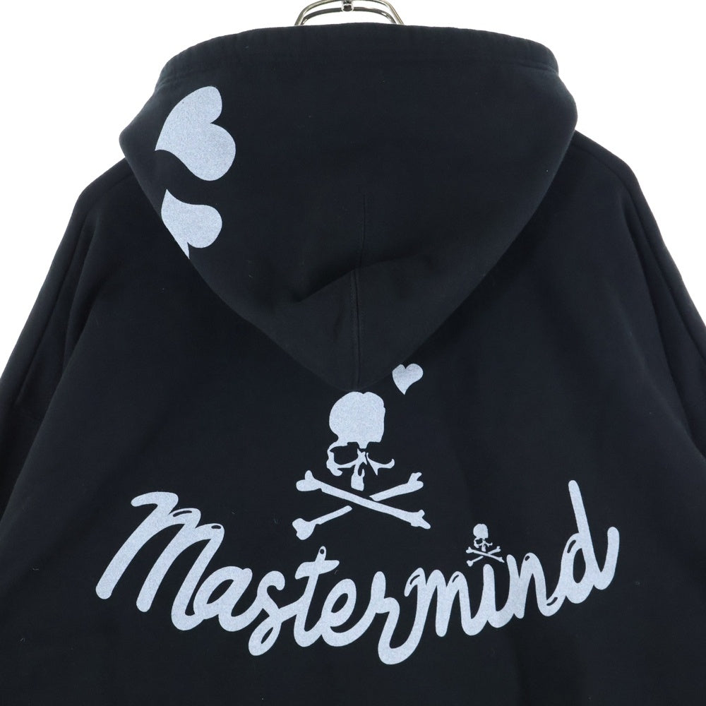 mastermind JAPAN(マスターマインドジャパン) 25AW WORLD×BETTY BOOP ワールド ベティブープ ボクシーフィットスウェットプルオーバーパーカー MW25C15-SW201 ブラック/レッド