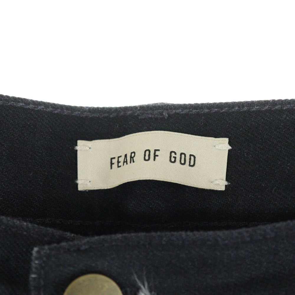FEAR OF GOD(フィアオブゴッド) カットオフレギュラーフィットデニムパンツ ブラック