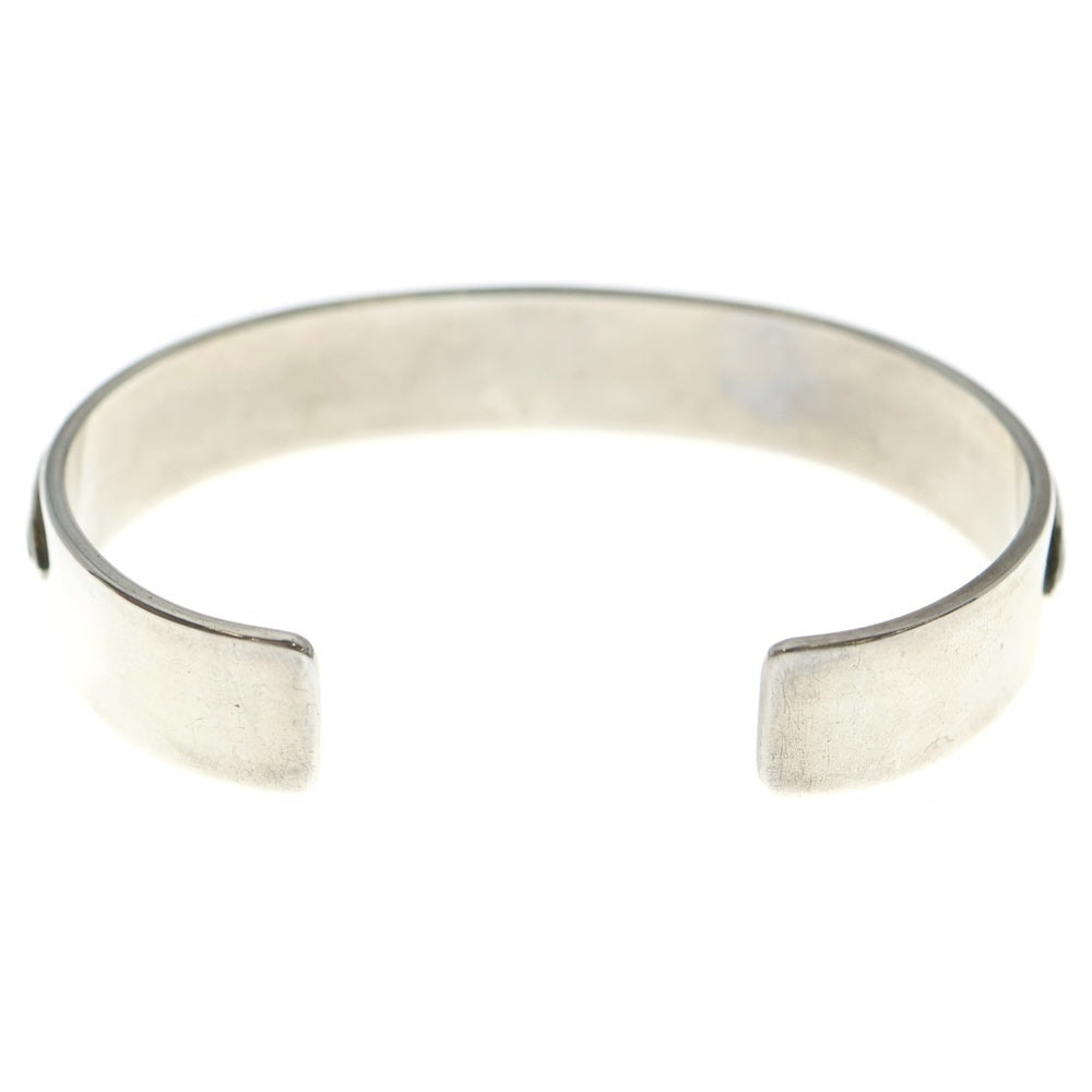 goro's(ゴローズ) SVフェザー付き平打ちブレス M シルバーゴールド