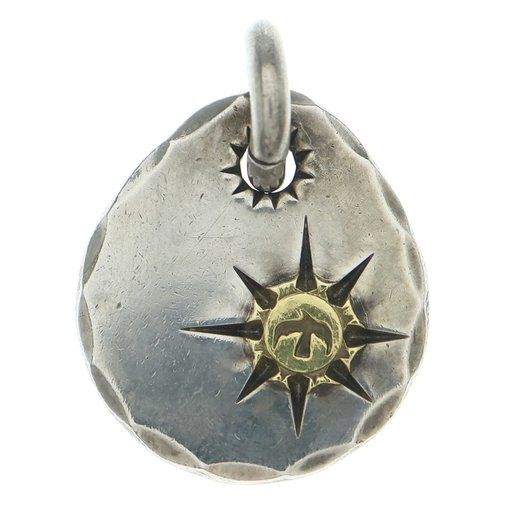 goro's(ゴローズ) 印台ズレ たたきメタル 小 ペンダントトップ シルバー/ゴールド BGA069