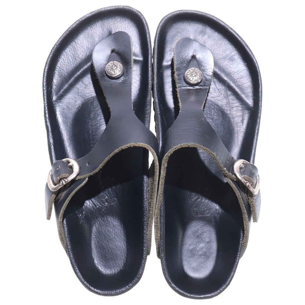 CHROME HEARTS(クロムハーツ) ×BIRKENSTOCK ビルケンシュトック ギゼ ガンスリンガー レザーサンダル ブラック/シルバー レディース