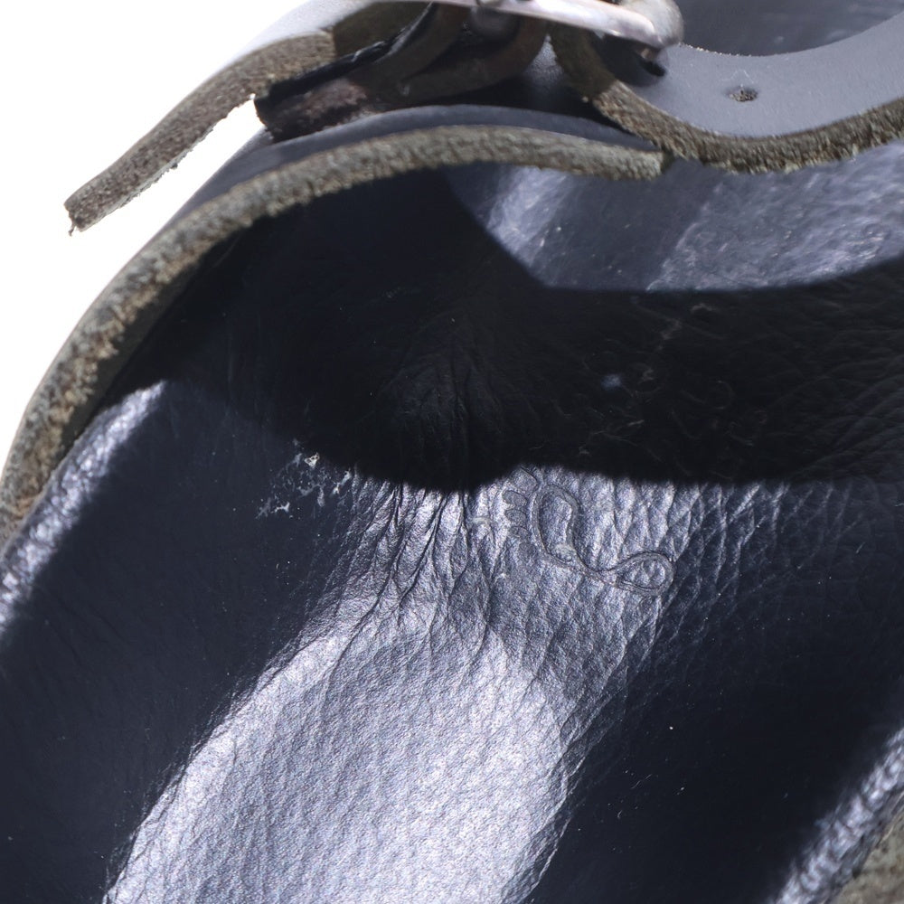 CHROME HEARTS(クロムハーツ) ×BIRKENSTOCK ビルケンシュトック ギゼ ガンスリンガー レザーサンダル ブラック/シルバー レディース