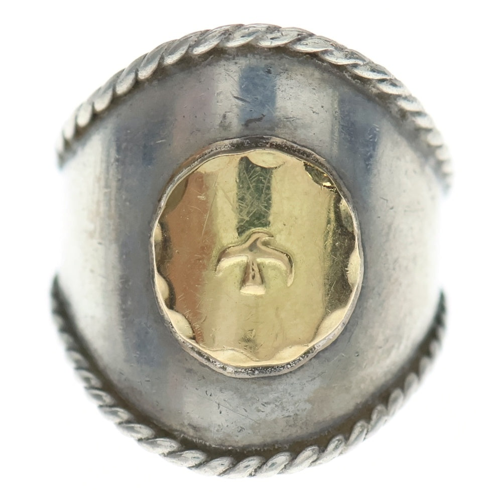 goro's(ゴローズ) 金メタル付き銀縄リング シルバーゴールド