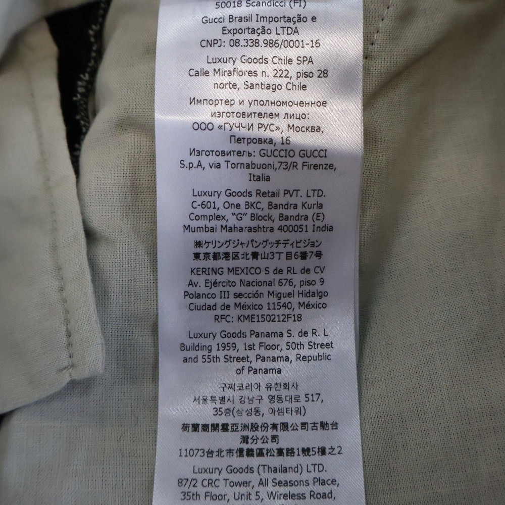 GUCCI(グッチ) 22AW Exquisite Gucci ツイードウールバミューダショーツ ハーフパンツ 718365 ZAKF9 ブラック