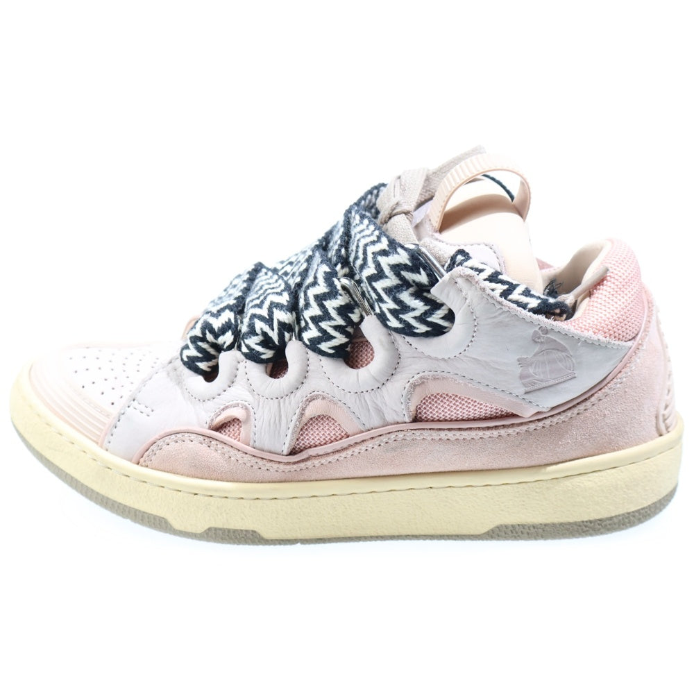 LANVIN(ランバン) CURB SNEAKERS レザーカーブ ローカットスニーカー ピンク レディース
