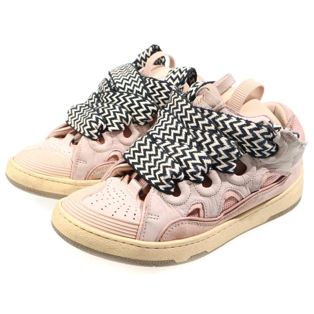 LANVIN(ランバン) CURB SNEAKERS レザーカーブ ローカットスニーカー ピンク レディース