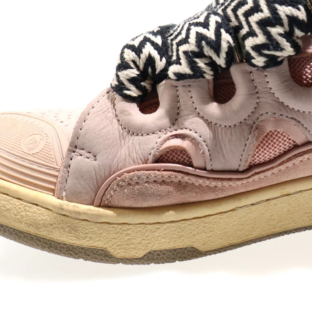 LANVIN(ランバン) CURB SNEAKERS レザーカーブ ローカットスニーカー ピンク レディース