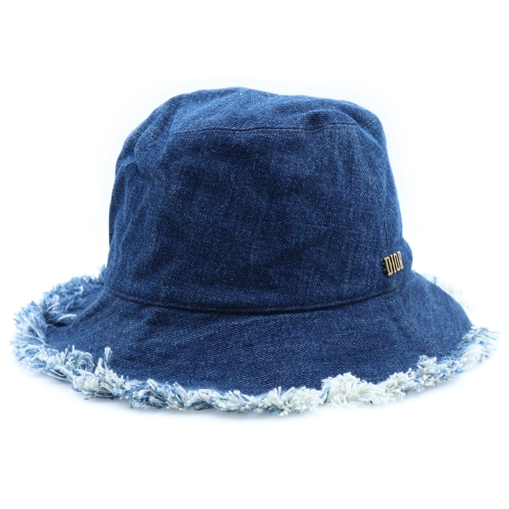 Christian Dior(クリスチャンディオール) フリンジデニムバケットハット 帽子 01DDN923G130 インディゴブルー レディース