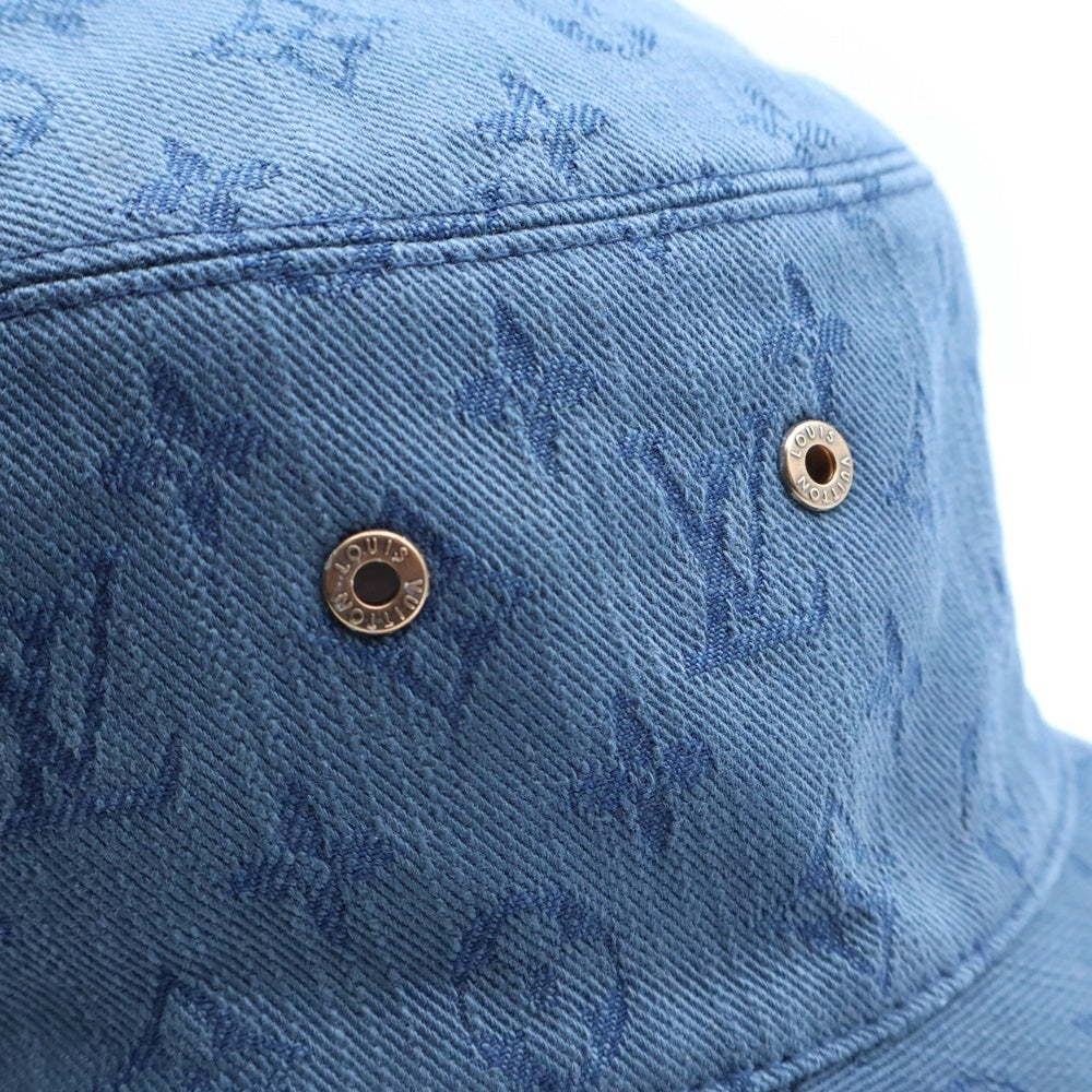 LOUIS VUITTON(ルイヴィトン) 19SS シャポーモノグラムデニムバケットハット 帽子 MP2440 インディゴブルー