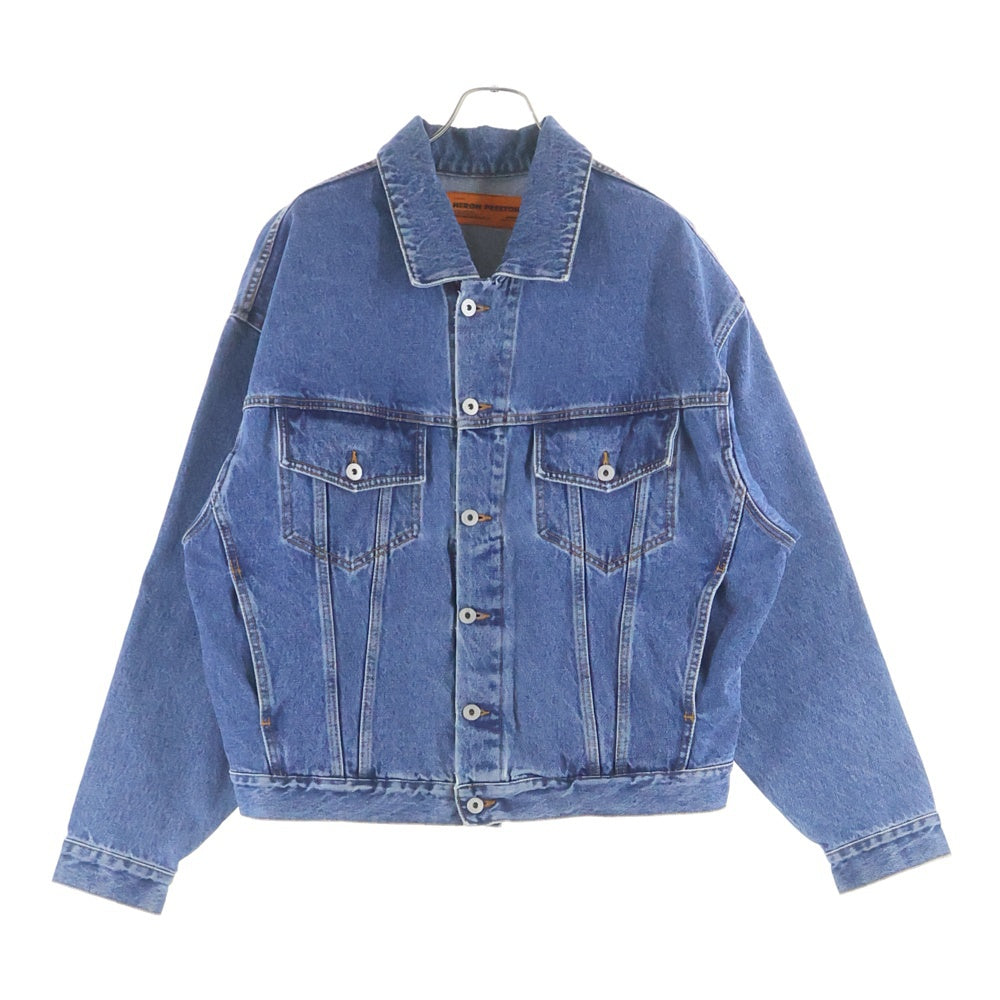 HERON PRESTON(ヘロンプレストン) 16AW AIRBRUSH DENIM JACKET エアブラッシュグラフィックデニムジャケット HMEA016F18689002 インディゴブルー