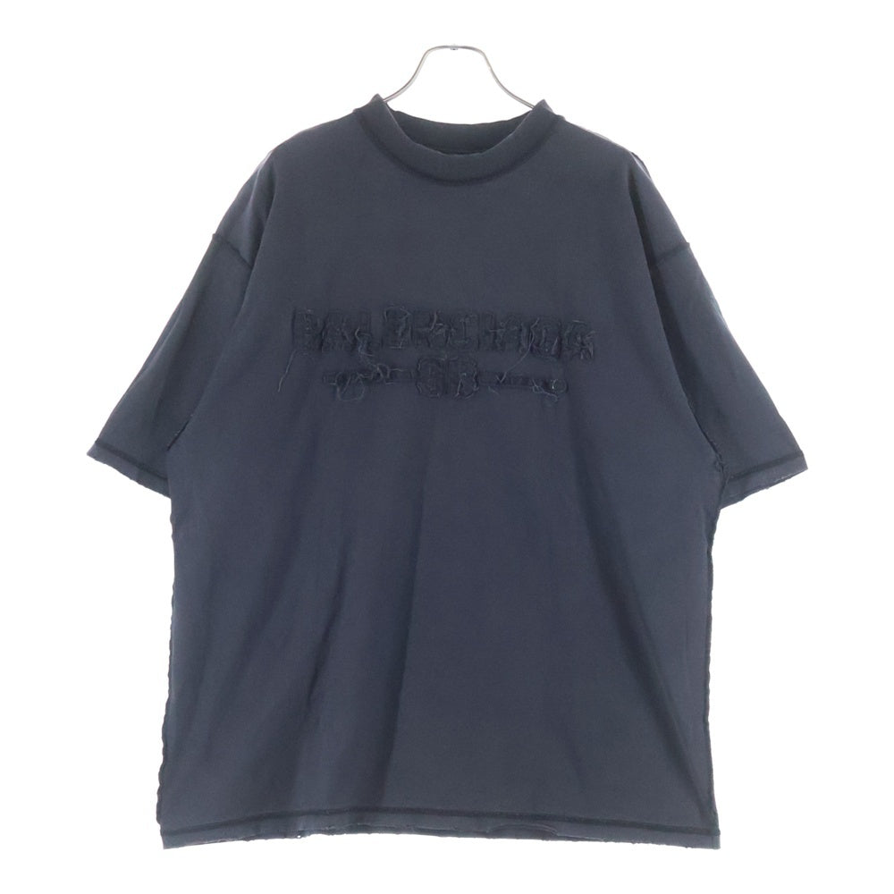 BALENCIAGA(バレンシアガ) 25SS Medium Fit T-Shirt インサイドアウトロゴ半袖Tシャツ 822441 TSVA2 ブラック