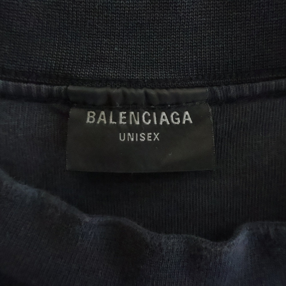 BALENCIAGA(バレンシアガ) 25SS Medium Fit T-Shirt インサイドアウトロゴ半袖Tシャツ 822441 TSVA2 ブラック