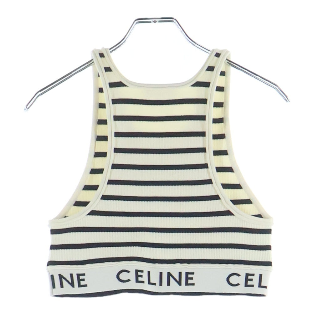 CELINE(セリーヌ) クロップドボーダータンクトップ スポーツトップ 2A220372N ホワイト レディース