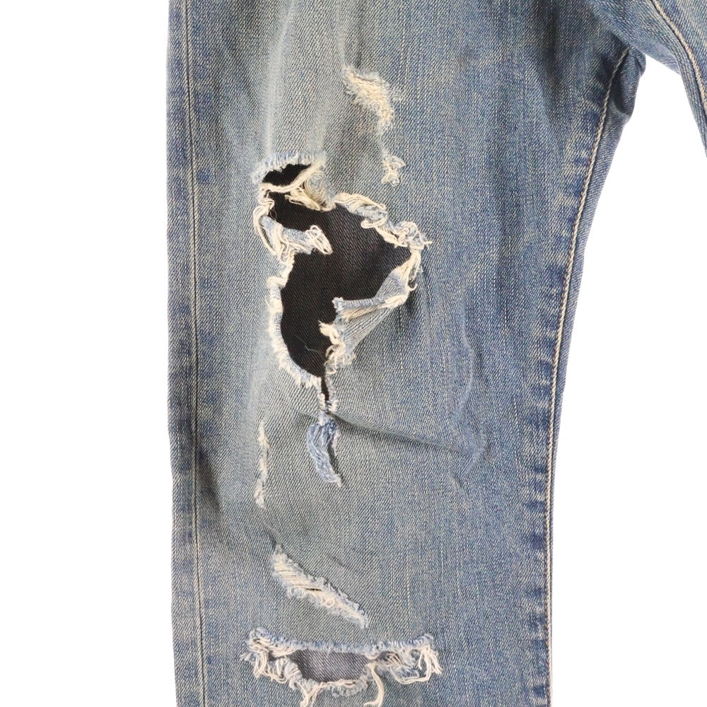 SAINT LAURENT PARIS(サンローランパリ) 15AW デストロイクラッシュデニムパンツ 391659 Y915I インディゴブルー