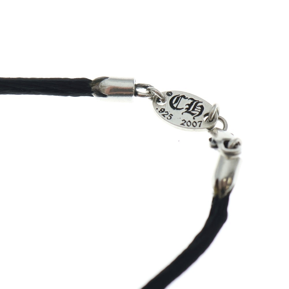 CHROME HEARTS(クロムハーツ) KZ BRACELET STAR KZ ケーゼット ハートスタック シルクブレスレット ブラック/シルバー