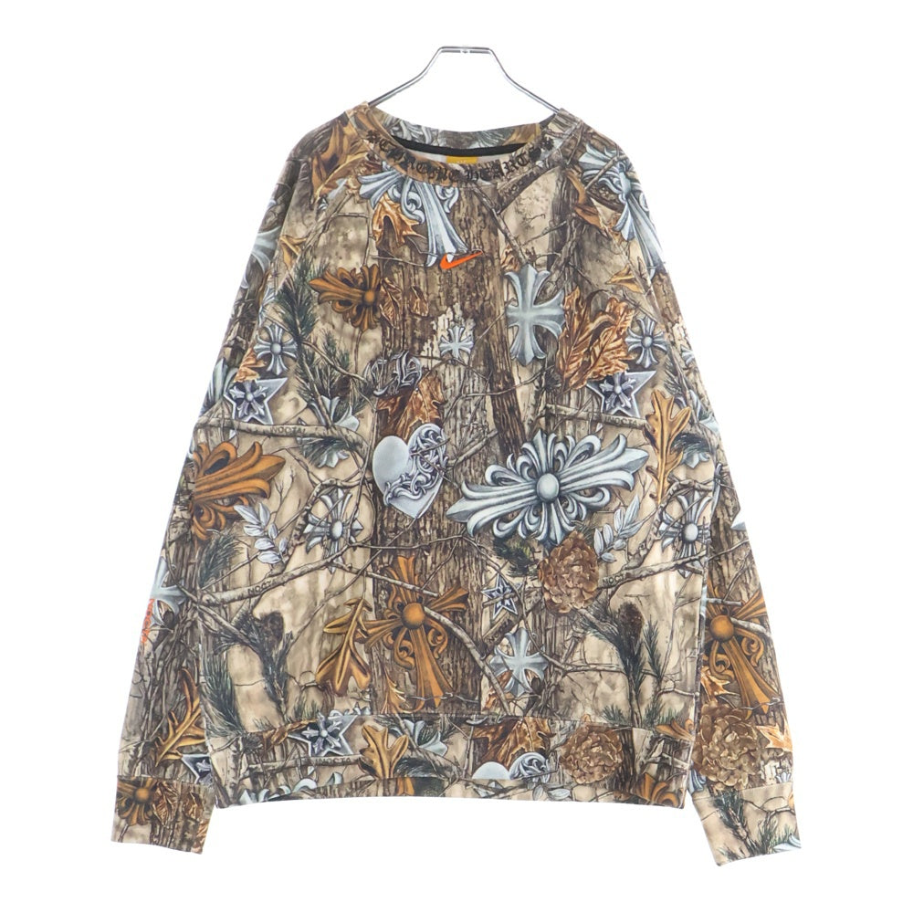 CHROME HEARTS(クロムハーツ) × Nike × NOCTA Drake Crewneck Sweatshirt Multi ナイキ ノクタ ドレイク クルーネックスウェットトレーナー リアルツリーカモ マルチ