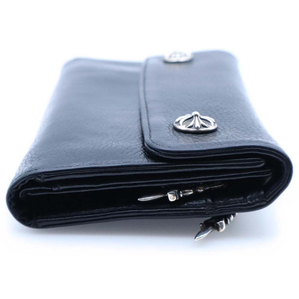 CHROME HEARTS(クロムハーツ) WAVE ウェーブ レザーウォレット 財布 ブラックBCA374
