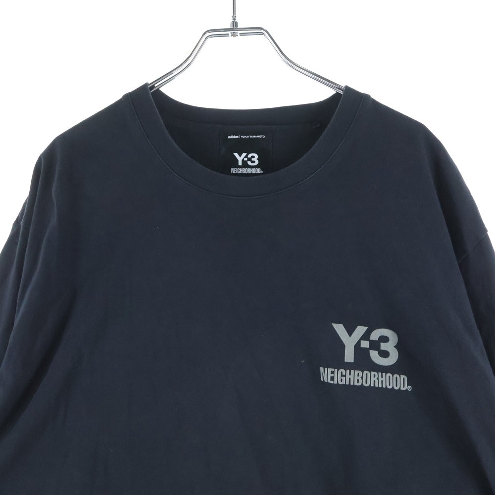 Y-3(ワイスリー) NBHD LOGO LS 半袖Tシャツ ブラック JW7001