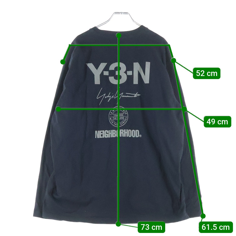 Y-3(ワイスリー) NBHD LOGO LS 半袖Tシャツ ブラック JW7001