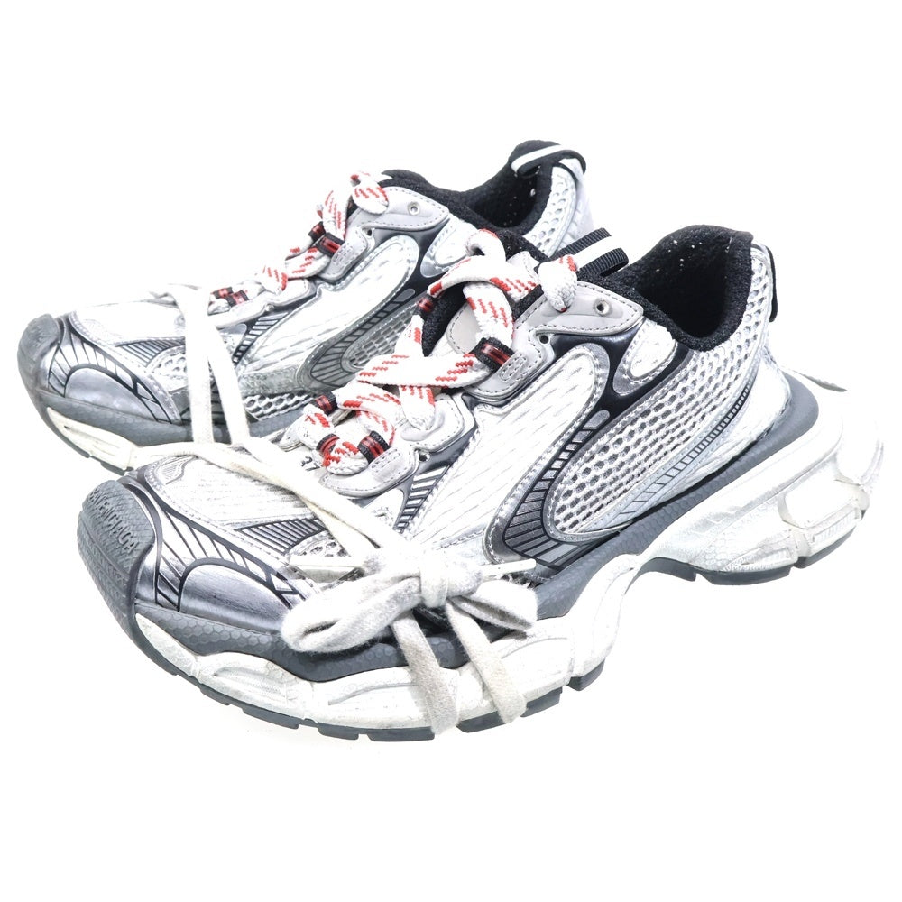 BALENCIAGA(バレンシアガ) 3XL SNEAKER スリーエックスエル ユーズド加工メッシュローカットスニーカー レディース 734731 ホワイト/シルバー