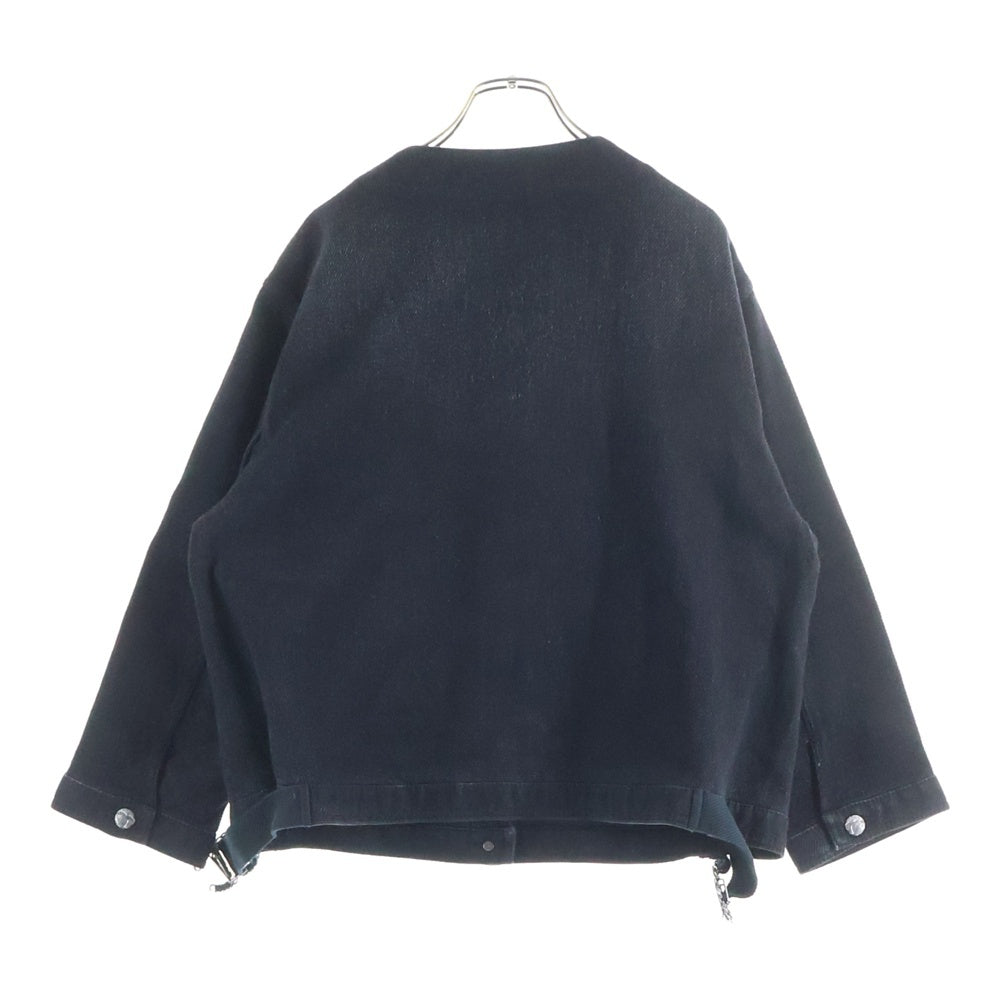 CHANEL(シャネル) 19SS 2019P ツイードデニムノーカラージャケット P60751V46402 ブラック レディース