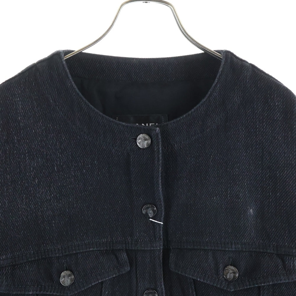 ゆみ: CHANEL シャネル ツイード デニム ノーカラージャケット CHANEL(シャネル) 19SS 2019P ツイードデニムノーカラージャケット