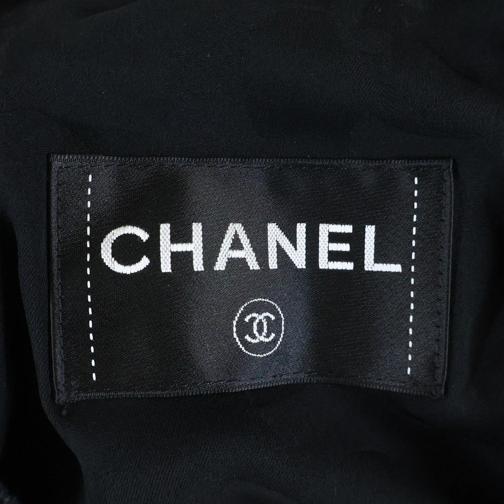 CHANEL(シャネル) 19SS 2019P ツイードデニムノーカラージャケット P60751V46402 ブラック レディース