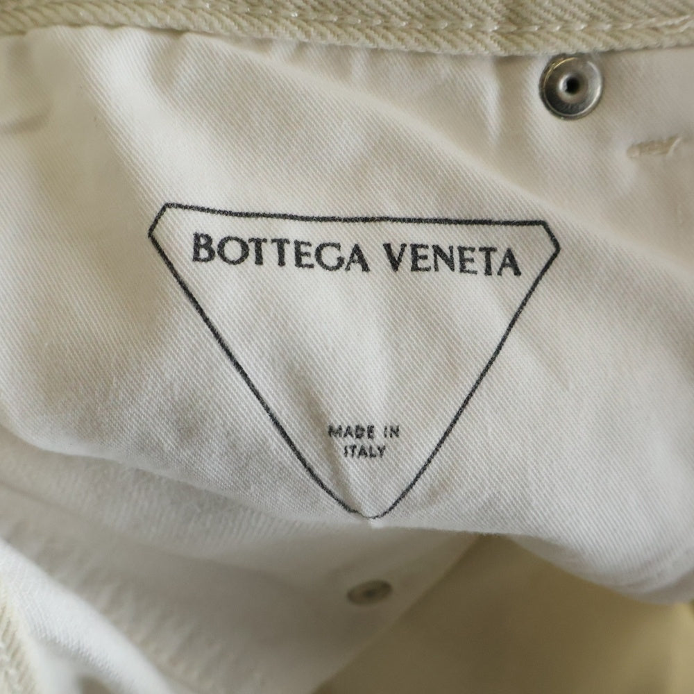 BOTTEGA VENETA(ボッテガヴェネタ) 25SS Turned Up Jeans ターンアップデニムパンツ 824659 V5DV0 ホワイト レディース