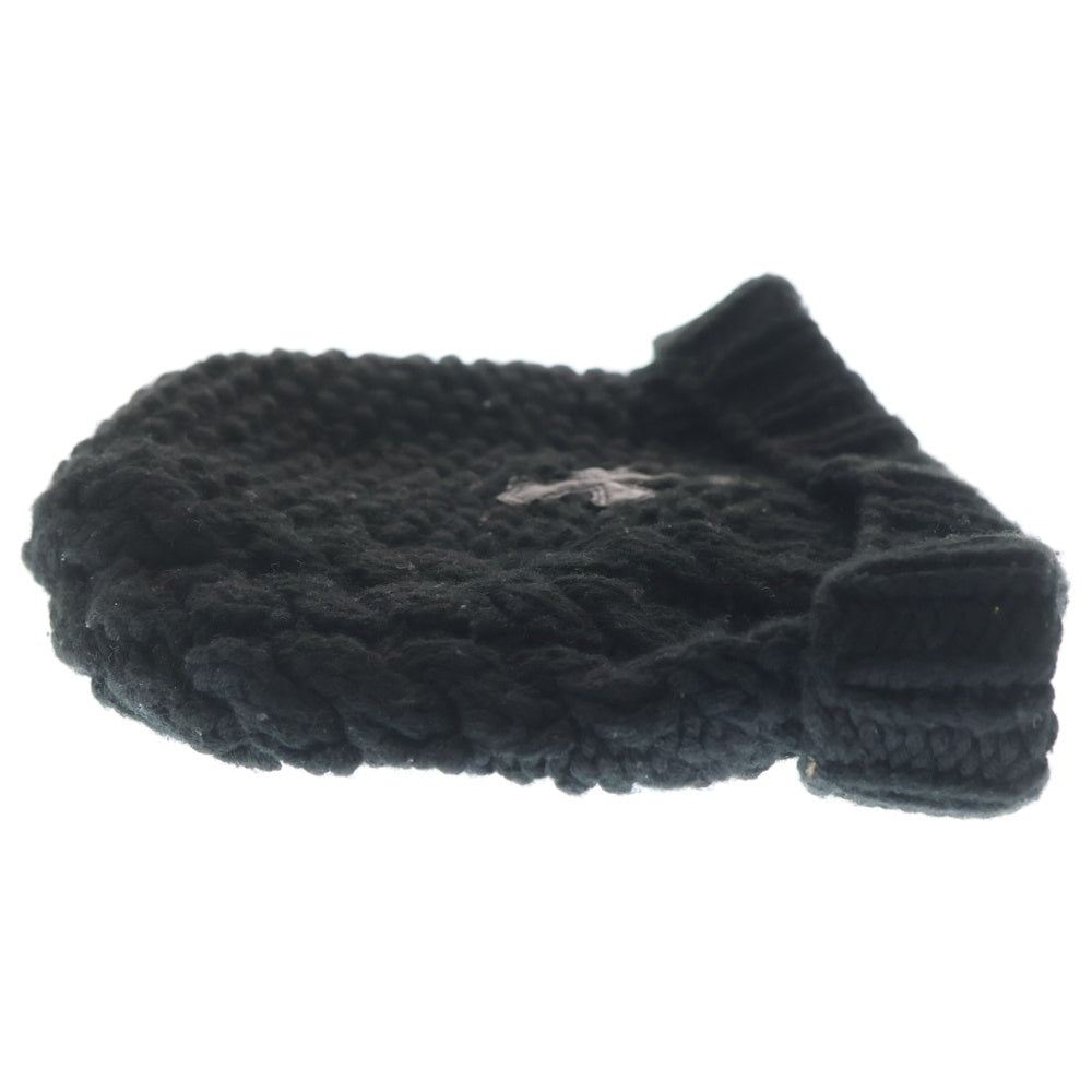 CHROME HEARTS(クロムハーツ) CASHMERE BEANIE クロスパッチ付き カシミヤビーニー ブラック