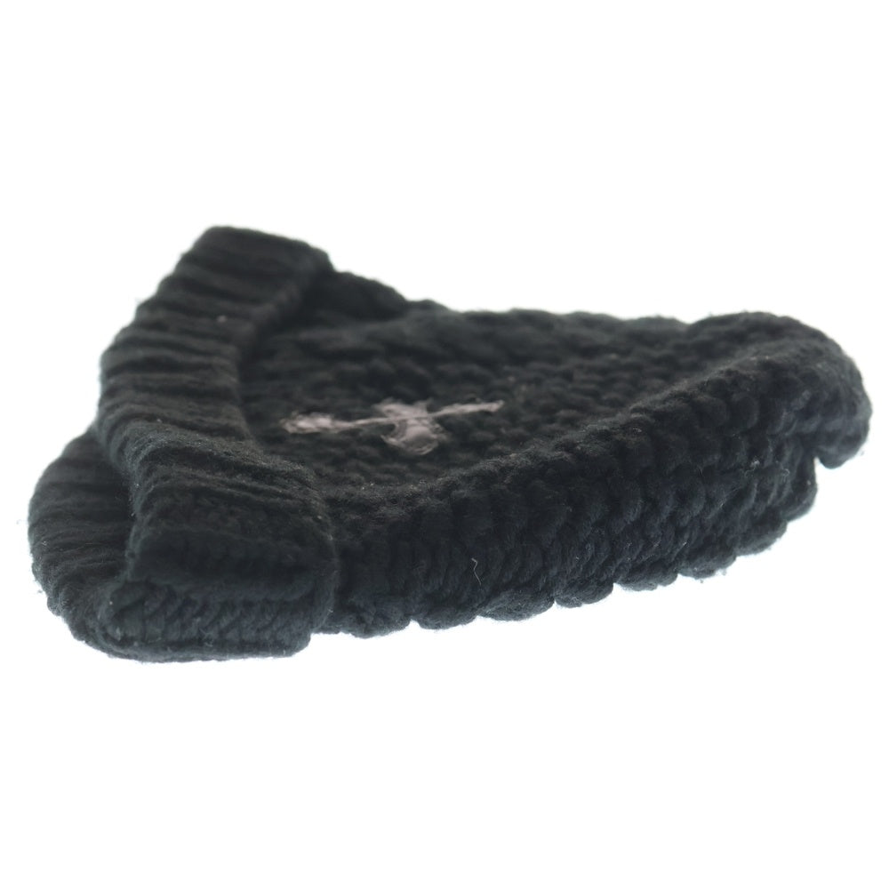 CHROME HEARTS(クロムハーツ) CASHMERE BEANIE クロスパッチ付き カシミヤビーニー ブラック