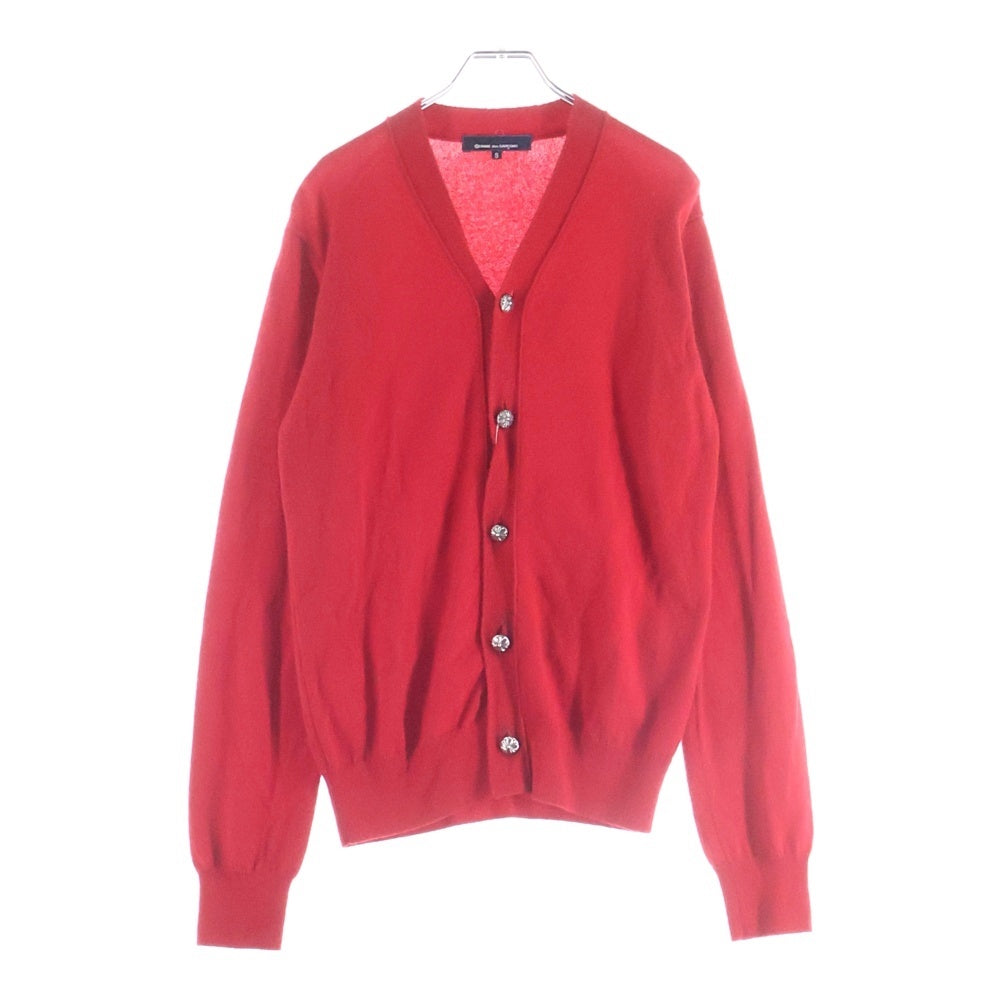 CHROME HEARTS(クロムハーツ) × COMME des GARCONS CASHMERE CARDIGAN クロスボールボタン カシミア ニットカーディガン レッド KP-N001 レディース