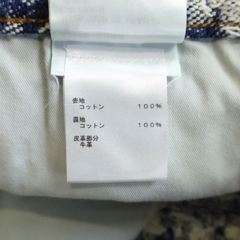 LOUIS VUITTON(ルイヴィトン) 22AW フローラルパターンカーペンターデニムパンツ ハーフパンツ RM222 PM9 HND65W インディゴブルー