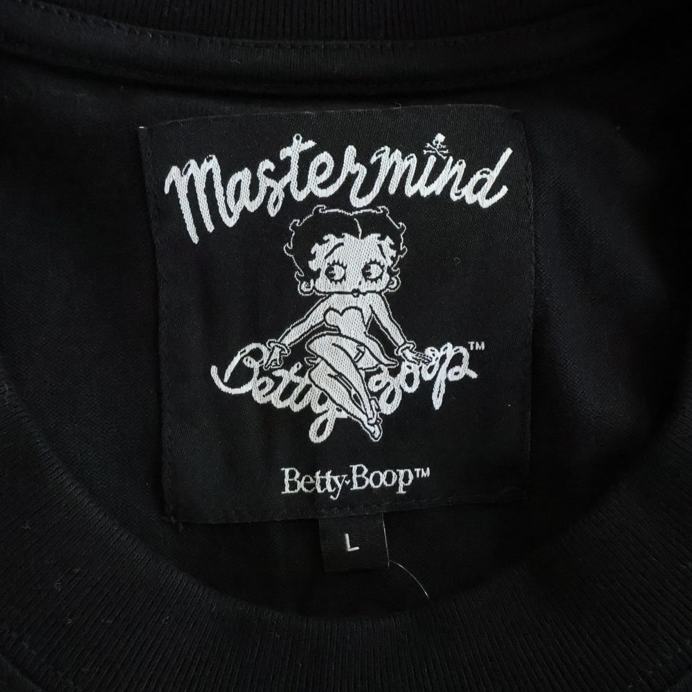 mastermind JAPAN(マスターマインドジャパン) 25AW WORLD×BETTY BOOP ワールド ベティブープ ボクシーフィットプリント長袖Tシャツ MW25C15-TS206 ブラック