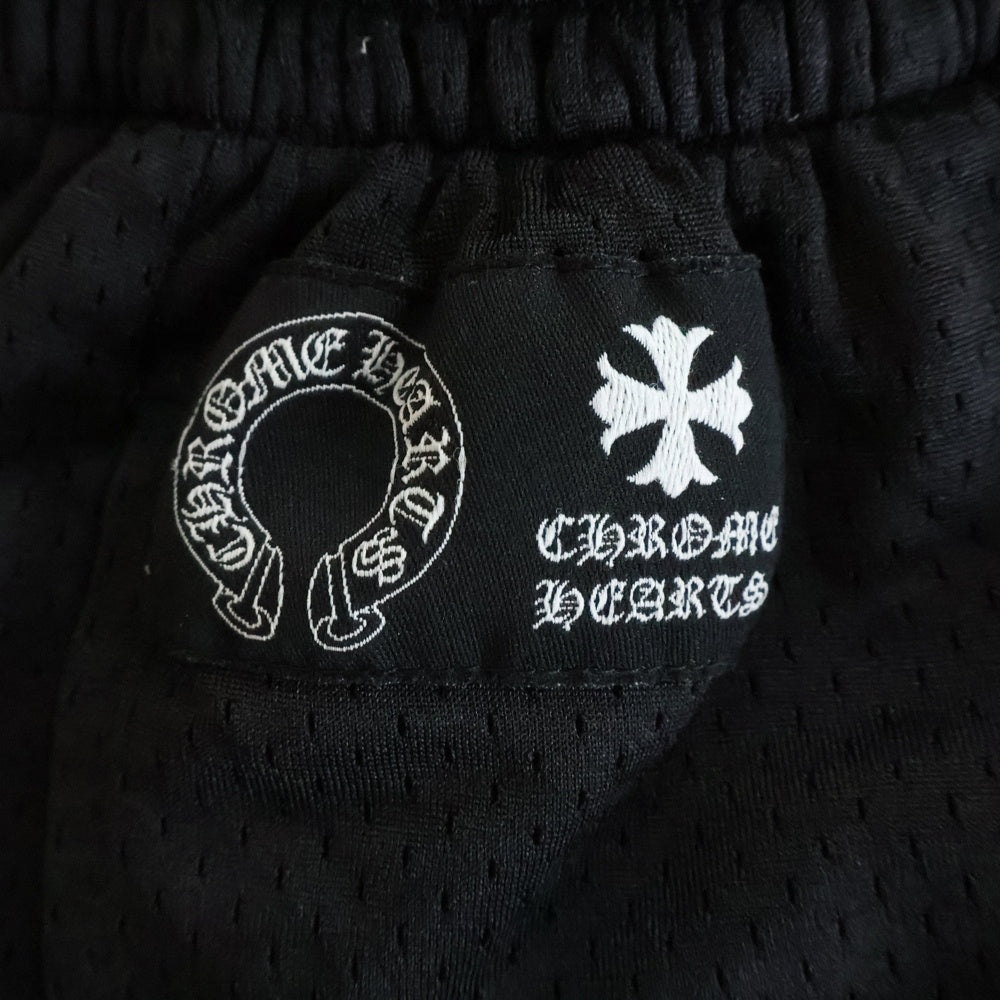 CHROME HEARTS(クロムハーツ) MESH VARSITY SHORTS CHプリントメッシュハーフパンツ ブラック